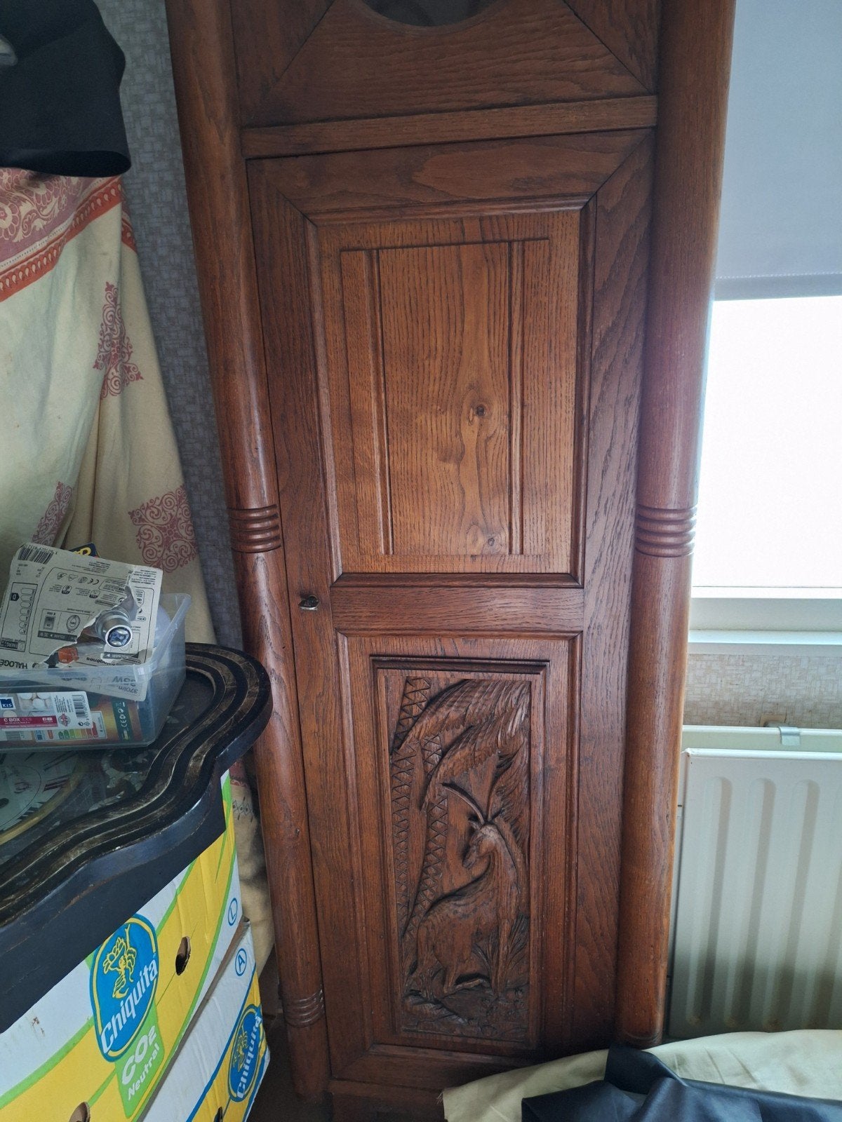 Mooie eiken klok kast., Antiek en Kunst, Ophalen of Verzenden