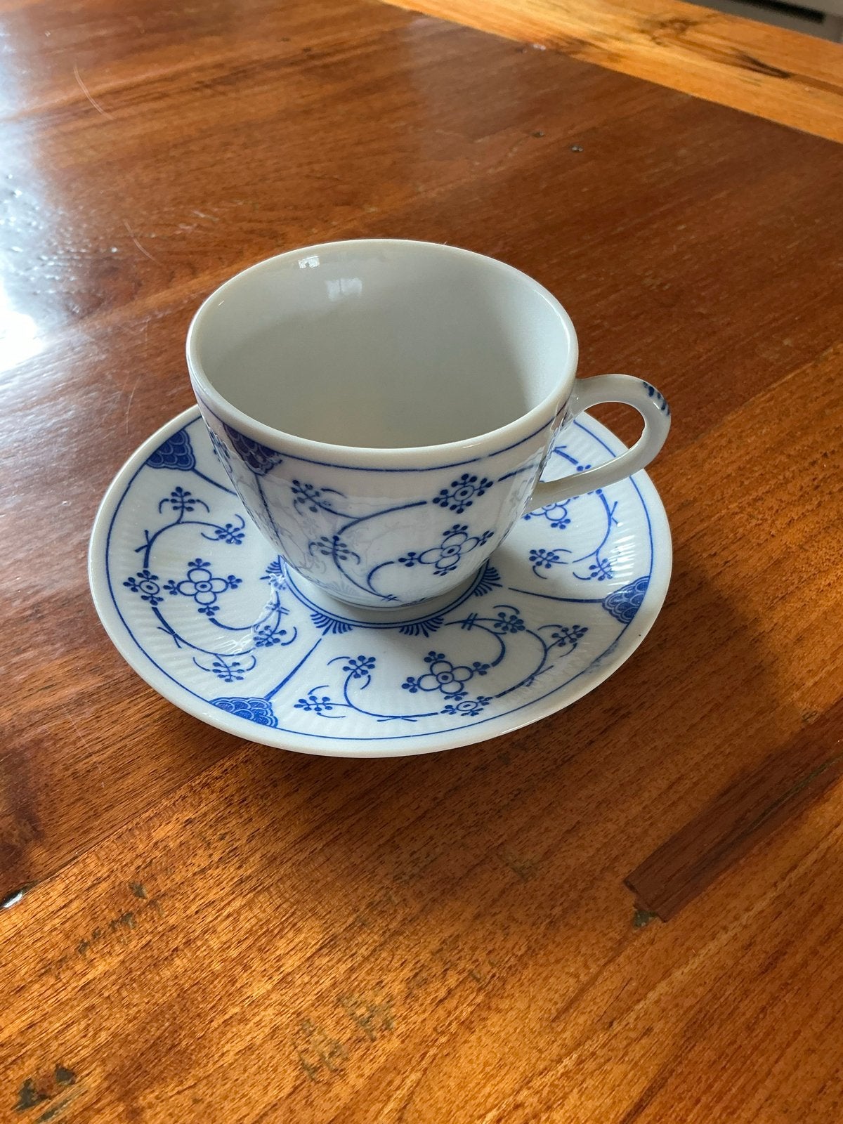 SAKSISCH BLAUW JÄGER THEEKOPJE EN SCHOTELTJE, Ophalen of Verzenden