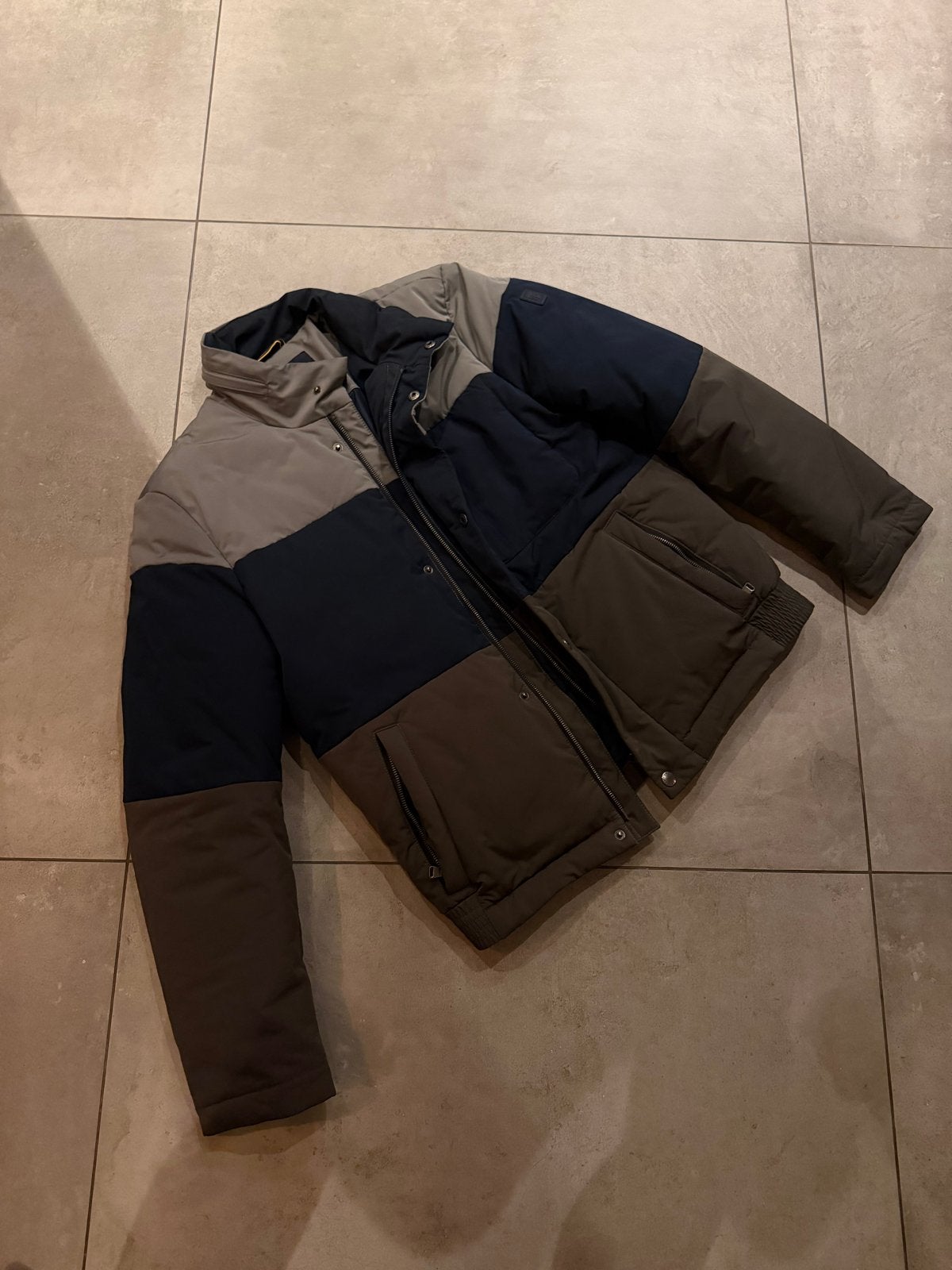 State of Art Winterjas S - Donkerblauw, Grijs, Bruin, Kleding | Heren, Jassen | Winter, Ophalen of Verzenden, Gedragen, Maat 46 (S) of kleiner