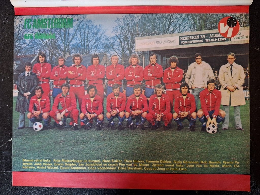 Oude unieke poster FC Amsterdam (1976), Verzamelen, Sportartikelen en Voetbal, Ophalen of Verzenden, Zo goed als nieuw, Ajax, Poster, Plaatje of Sticker