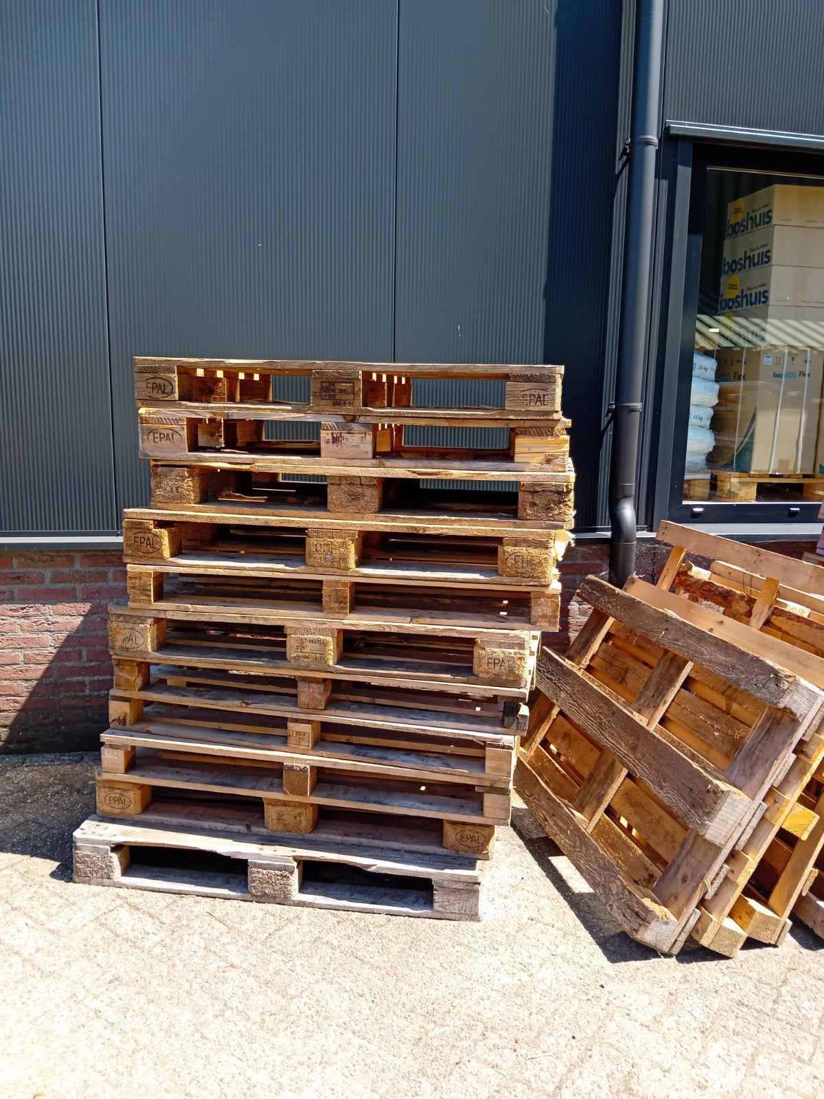 Ongeveer 20 gebruikte euro pallets te koop, Ophalen, Gebruikt
