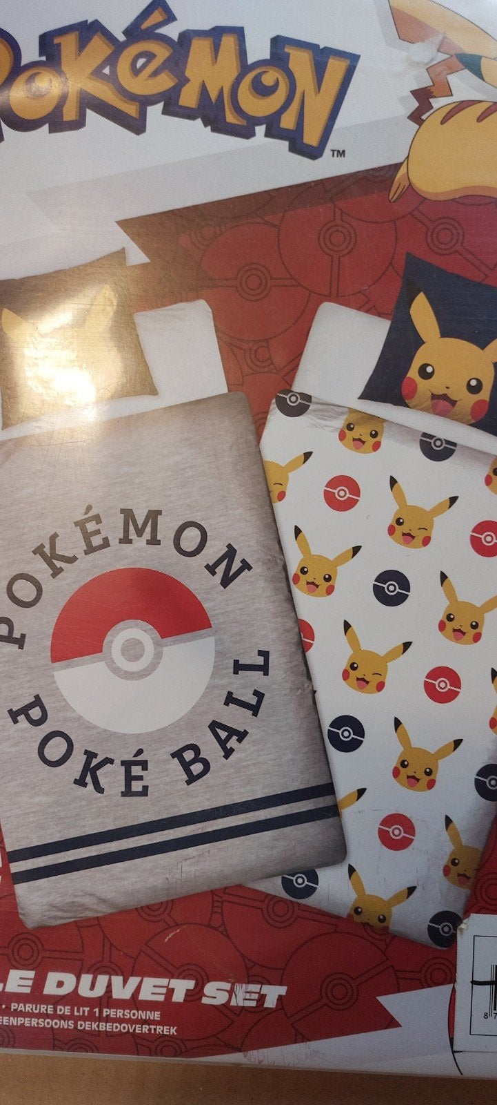 Pokemon dekbedovertrek 1-pers, Ophalen of Verzenden, Nieuw, Eenpersoons, Dekbedovertrek