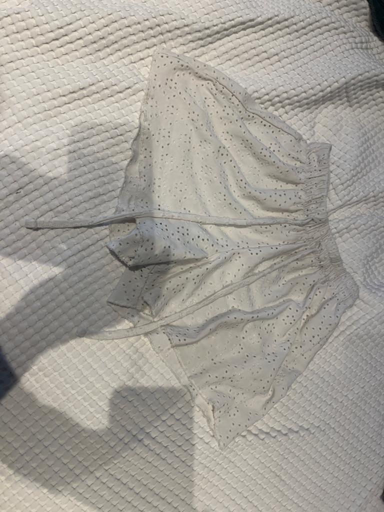 Witte Broderie Anglaise Shorts met Trekkoord, Ophalen of Verzenden, Zo goed als nieuw