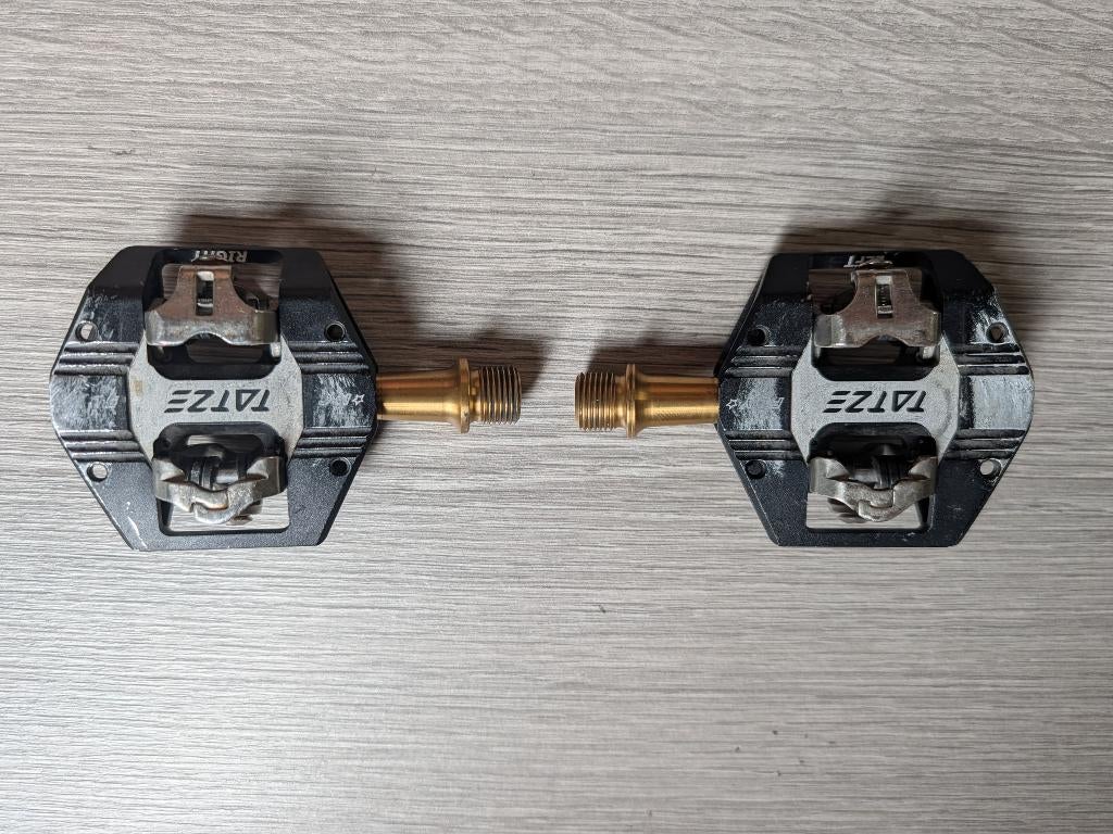 Tatze pedalen mtb/gravel SPD, Crankstel of Pedalen, Gebruikt, Gravelbike, Titanium