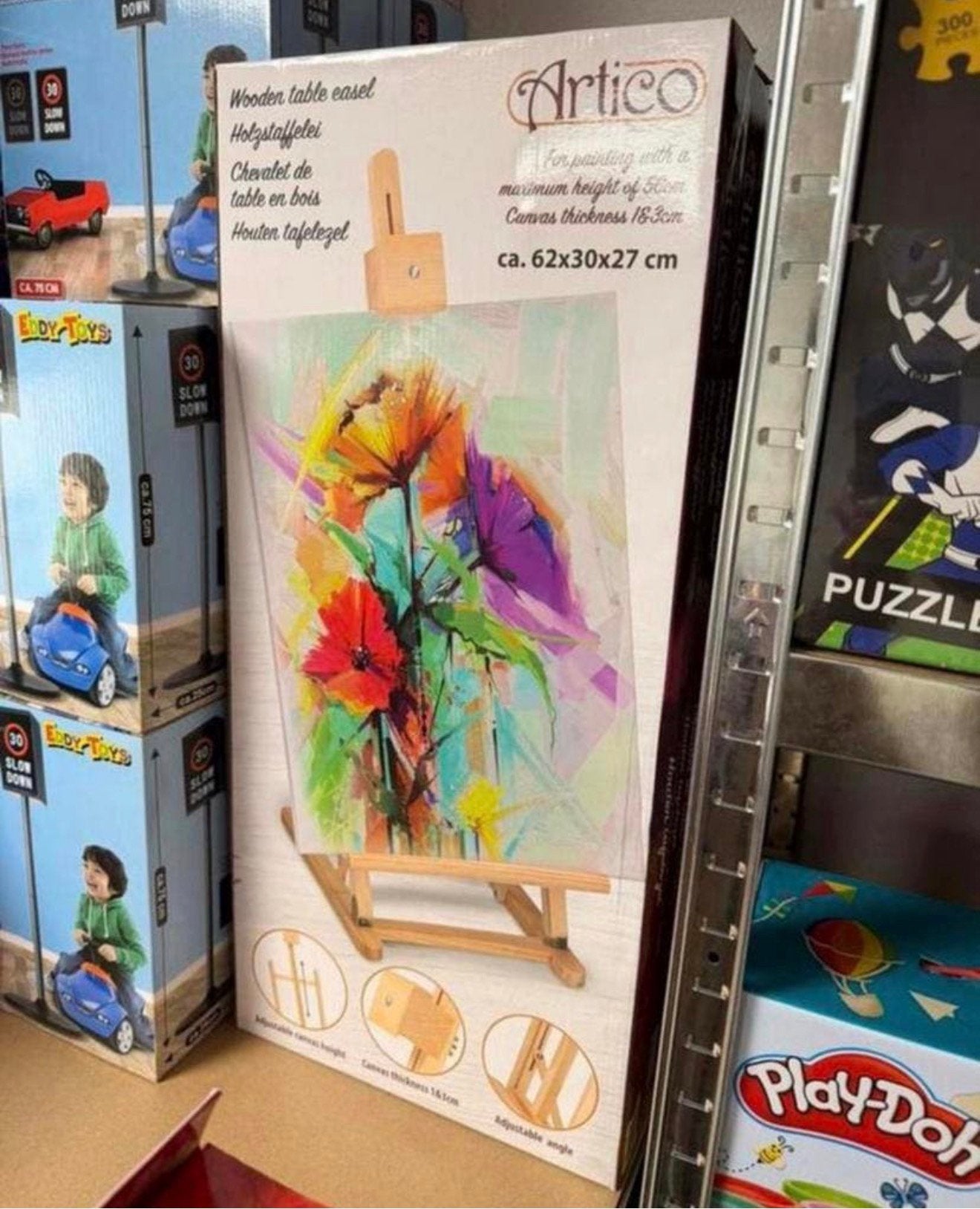 Artico Tafelezel Houten Schildersezel in hoogte Verstelbaar, Hobby en Vrije tijd, Nieuw, Ophalen of Verzenden, H, H