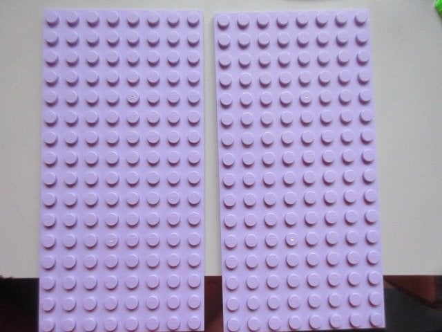 nr. 8732, 2 Lila platen 8x16., Ophalen of Verzenden, Zo goed als nieuw, Complete set, Lego