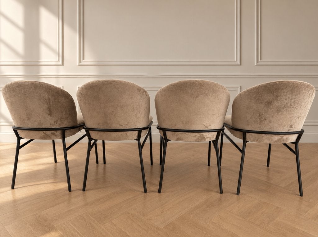 Eichholtz design eetkamerstoelen set, Huis en Inrichting, Ophalen, Japandi, Hotel Chic, Modern, Overige kleuren, Zo goed als nieuw