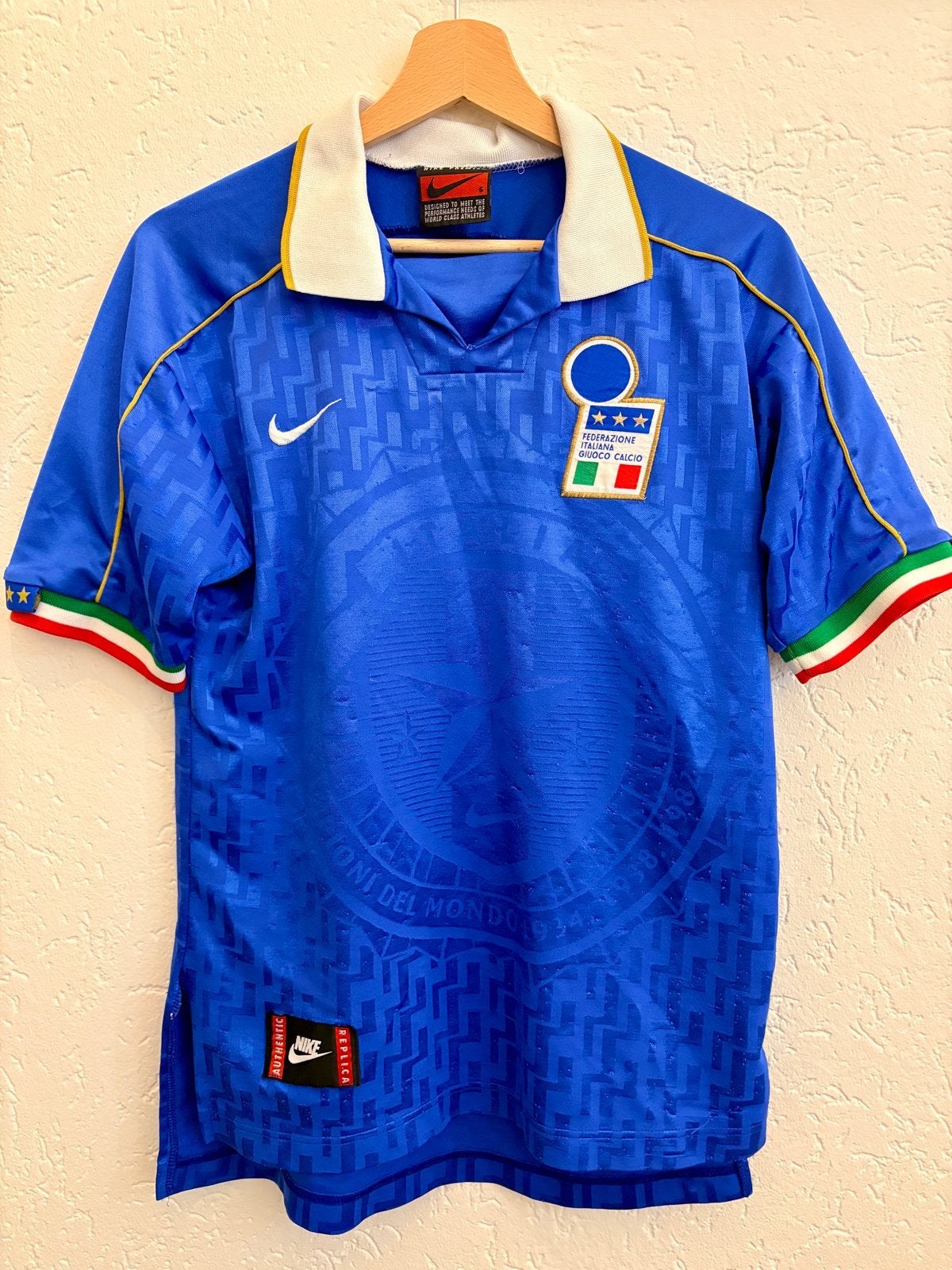 Vintage Nike Premier Italië Thuisshirt 1994-1996 - Maat S, Voetbal, Gedragen, Maat 46 (S) of kleiner, Verzenden