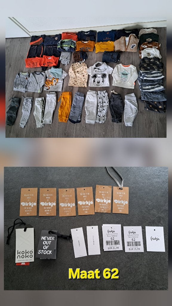 Groot merk kledingpakket maat 62, Ophalen, Zo goed als nieuw, Maat 62