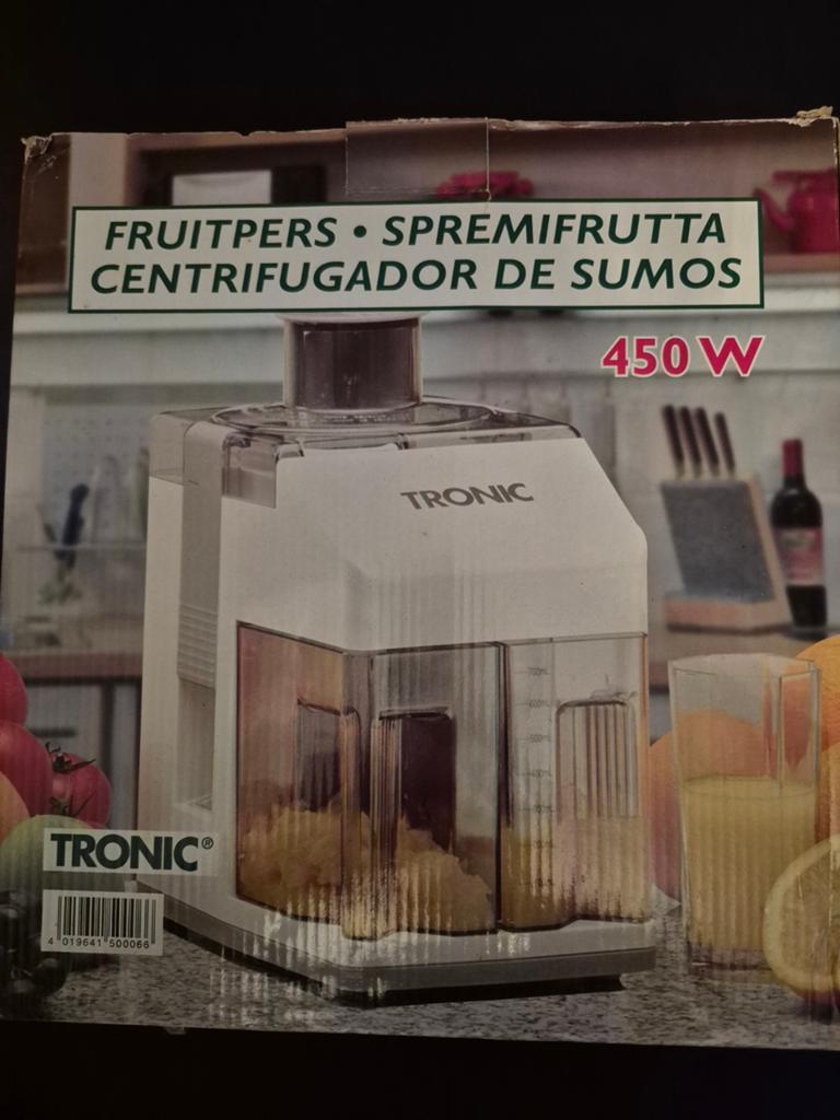 Tronic Fruitpers / Sapcentrifuge 450W, Witgoed en Apparatuur, Juicers, Ophalen, Zo goed als nieuw, Elektrisch, Sapcentrifuge