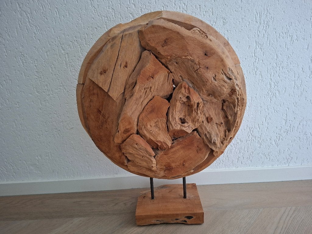 Houten decoratie op voet., Ophalen, Zo goed als nieuw, Hout