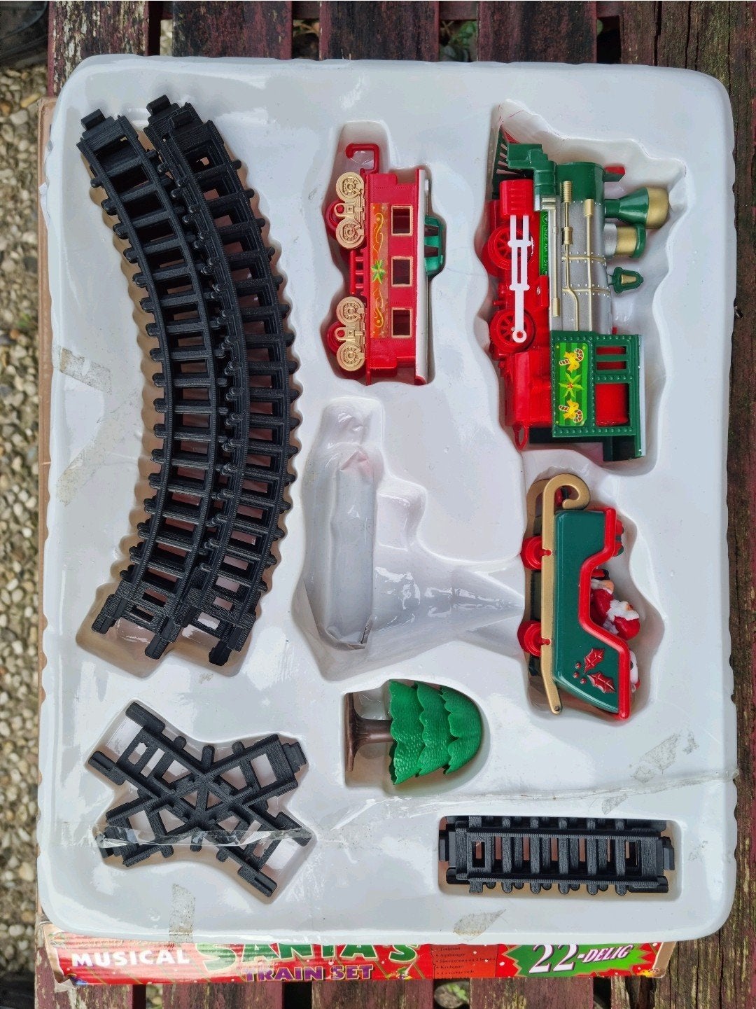 Musical santa's train set ( kerst ), Overige merken, Wisselstroom, Treinset, Ophalen of Verzenden