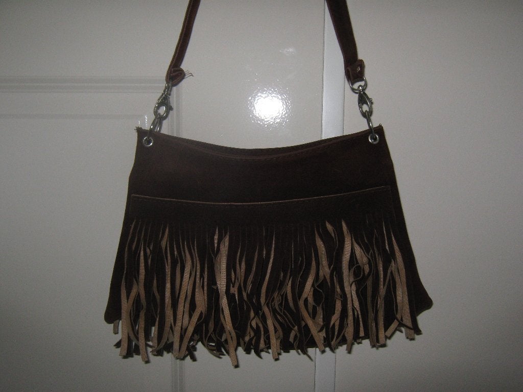 Tas met franjes Ibiza Style bruin, Ophalen, Gebruikt, Bruin, Handtas