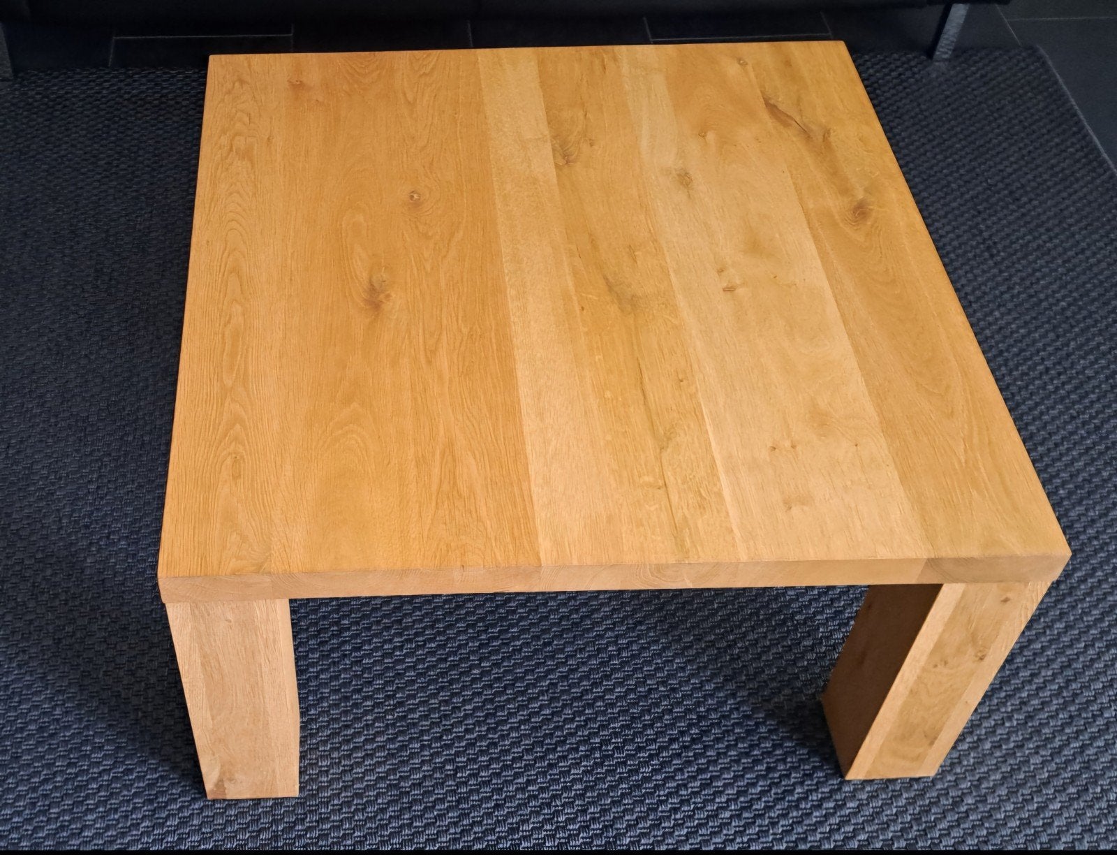Eikenhouten salontafel 80x80, Huis en Inrichting, Tafels | Salontafels, Ophalen, Gebruikt, 50 tot 100 cm, 50 tot 100 cm
