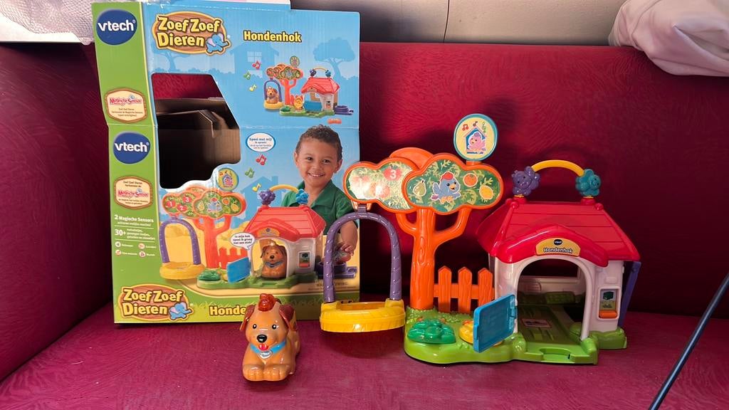 Zoef zowf dieren hondenhok, Kinderen en Baby's, Speelgoed | Fisher-Price, Ophalen of Verzenden, Zo goed als nieuw, Speelset