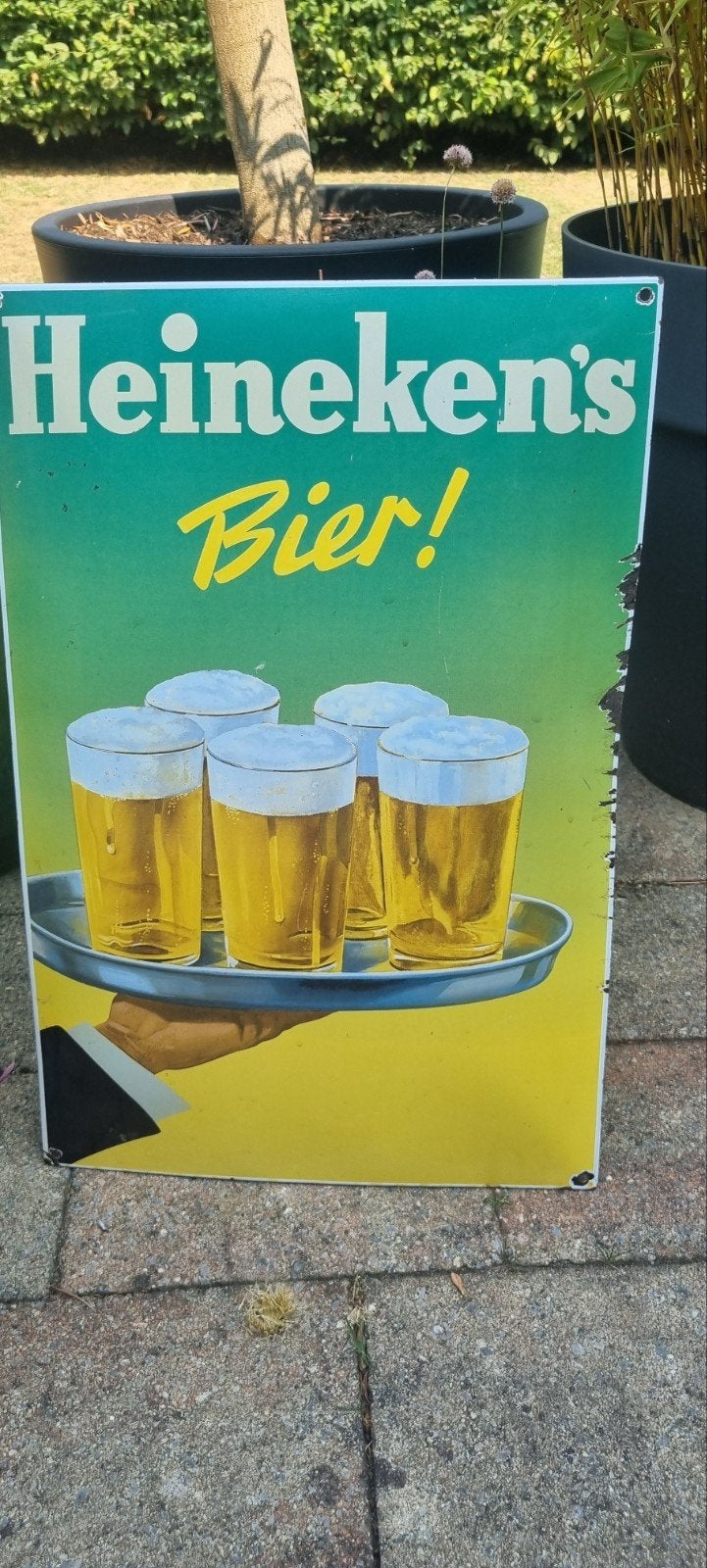 Heineken bier brouwerij reclamebord bord mancave bar, Ophalen of Verzenden, Gebruikt, Reclamebord