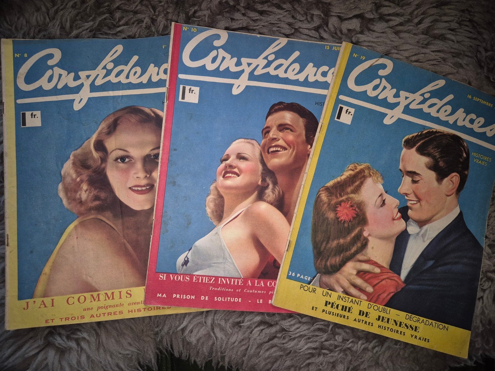 Confidences - Franse tijdschriften uit 1938, Ophalen of Verzenden, Gelezen, Damesbladen