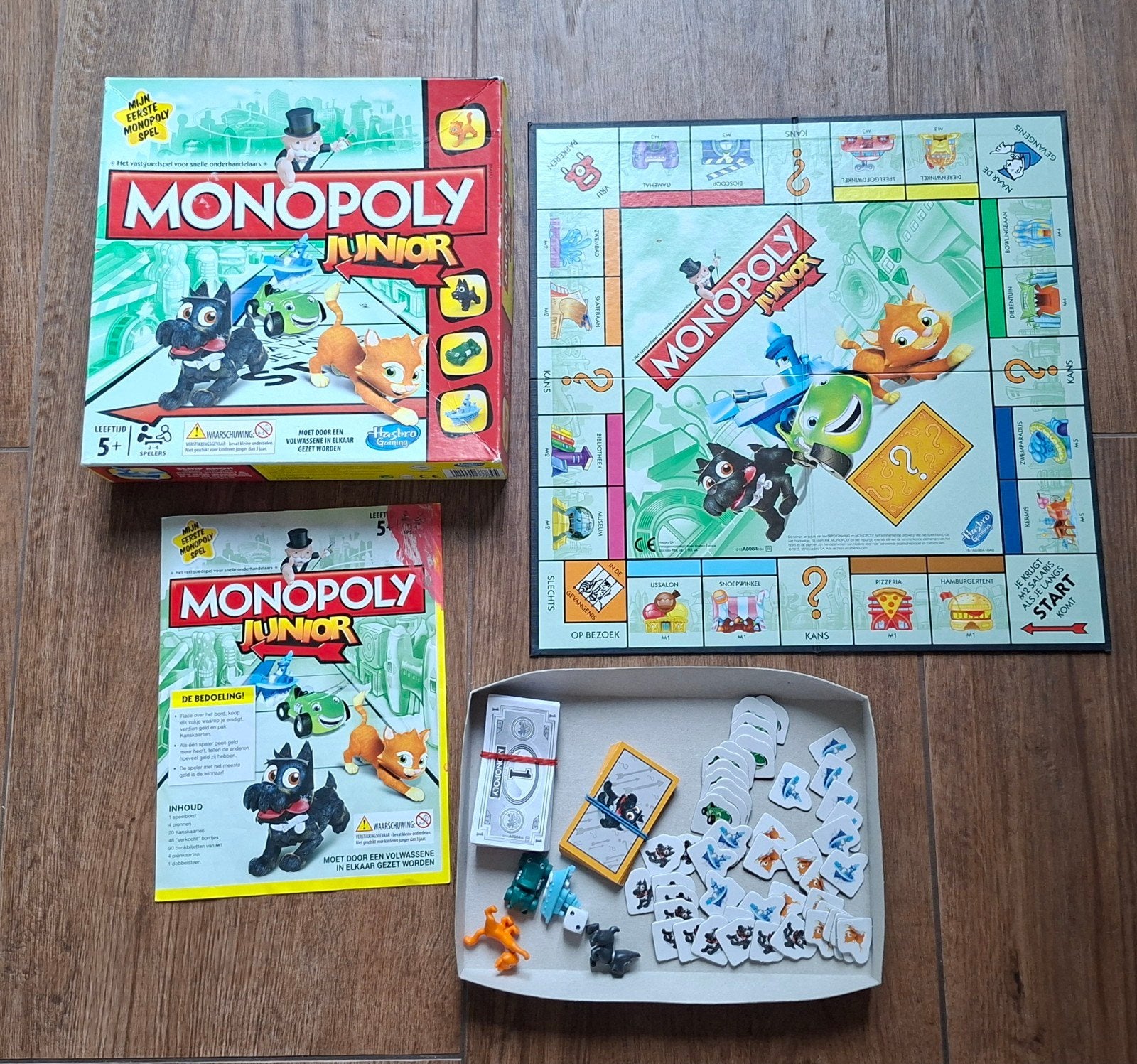 Monopoly junior met dieren compleet, Ophalen of Verzenden, Zo goed als nieuw