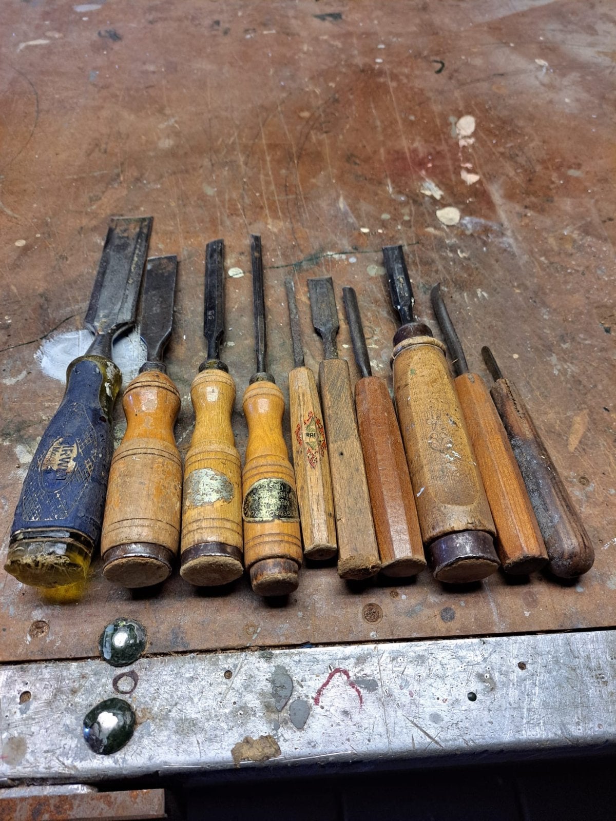 Set van diverse beitels o.a. nooitgedagt, Doe-het-zelf en Verbouw, Ophalen, Gebruikt, Beitel, Overige merken