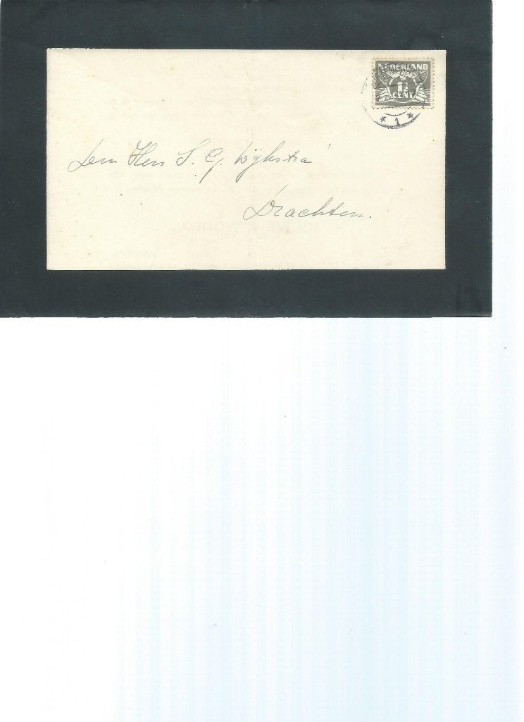 Rouwbrief Hiltje J. Wouda, Ophalen of Verzenden, Rouwkaart