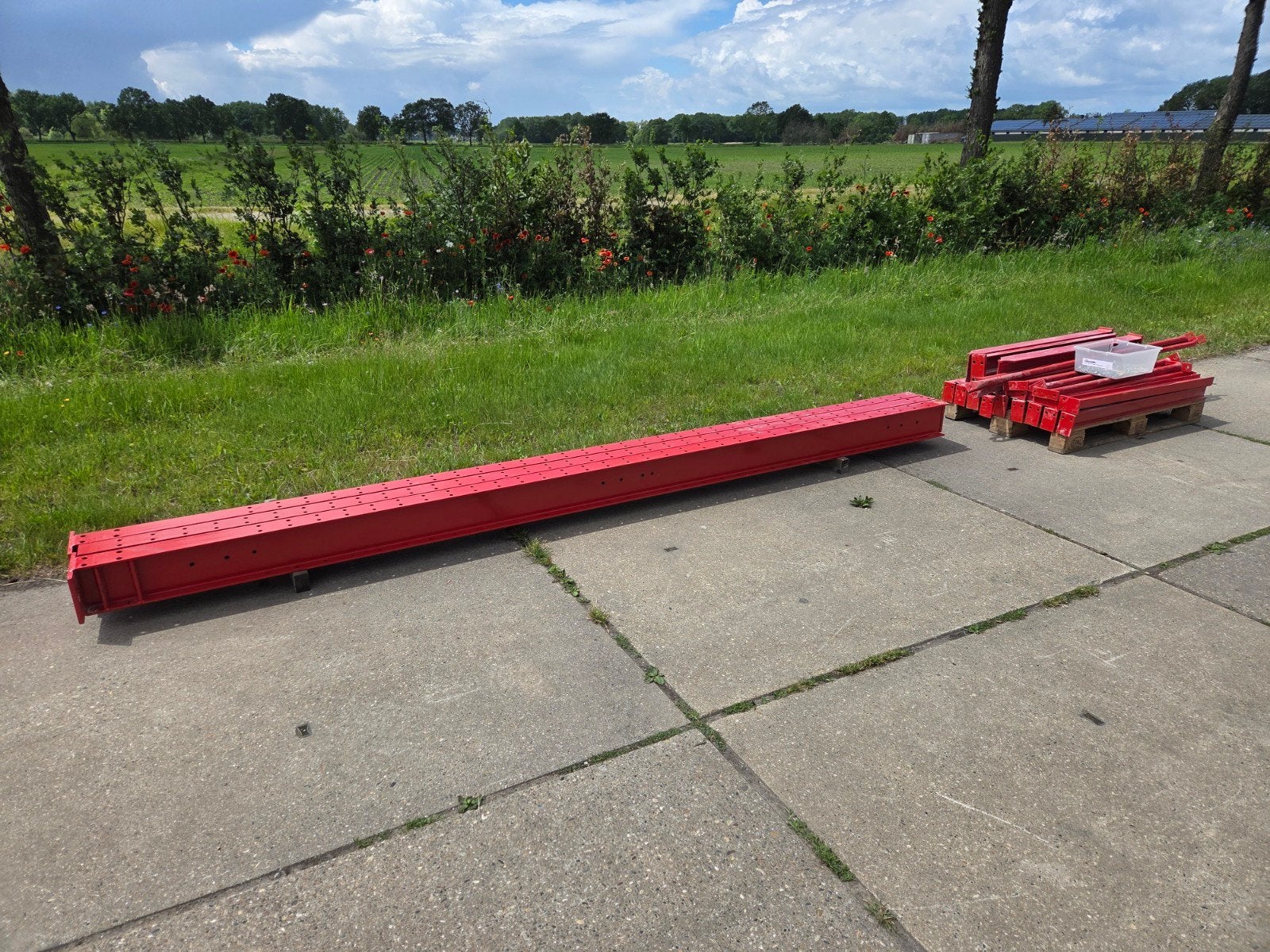 Draagarmstelling enkelzijdig 4.0x1.2x2.5m  3xst 18x arm., Ophalen of Verzenden