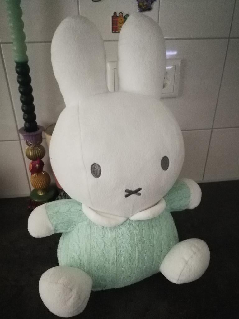 Nijntje knuffel gebreid mint Miffy, Ophalen, Zo goed als nieuw, Konijn