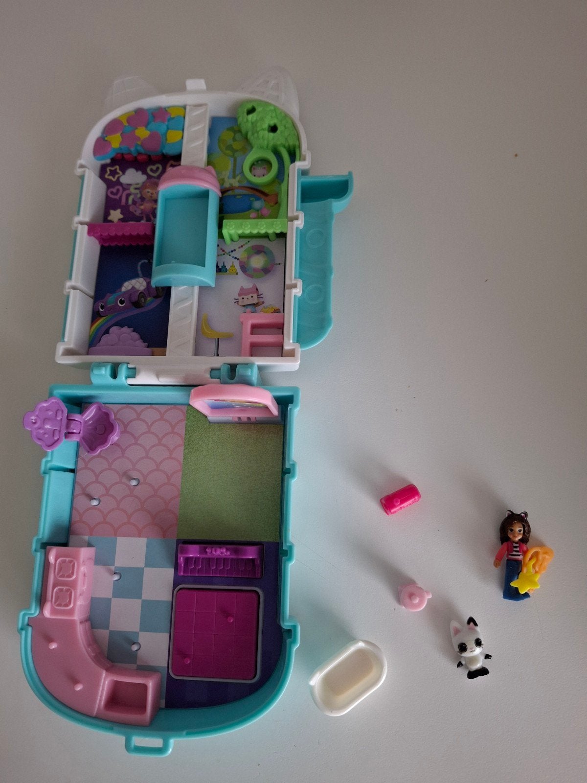 Polly Pocket Gabby's Poppenhuis Compact Speelset, Ophalen of Verzenden, Zo goed als nieuw, Overige typen