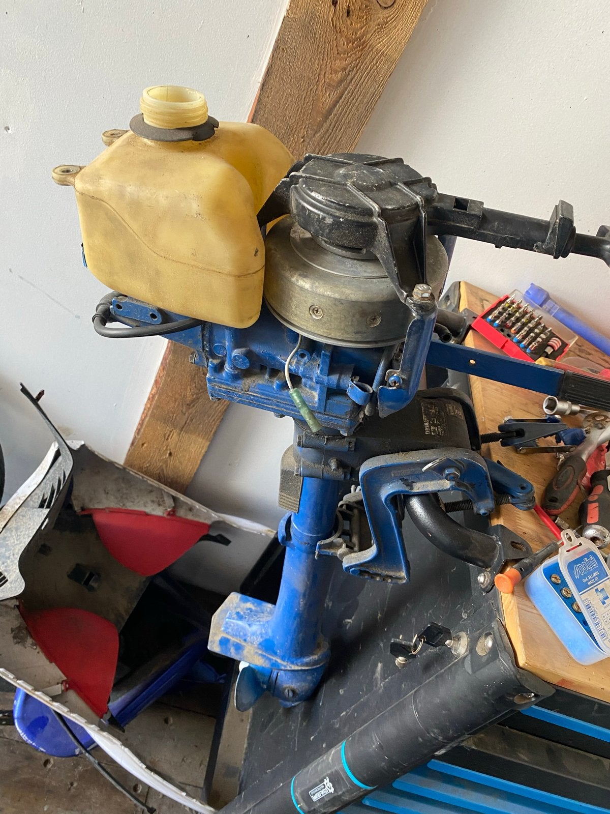Yamaha 2 pk buitenboordmotor - opknapper of onderdelen, Watersport en Boten, Ophalen of Verzenden, Gebruikt