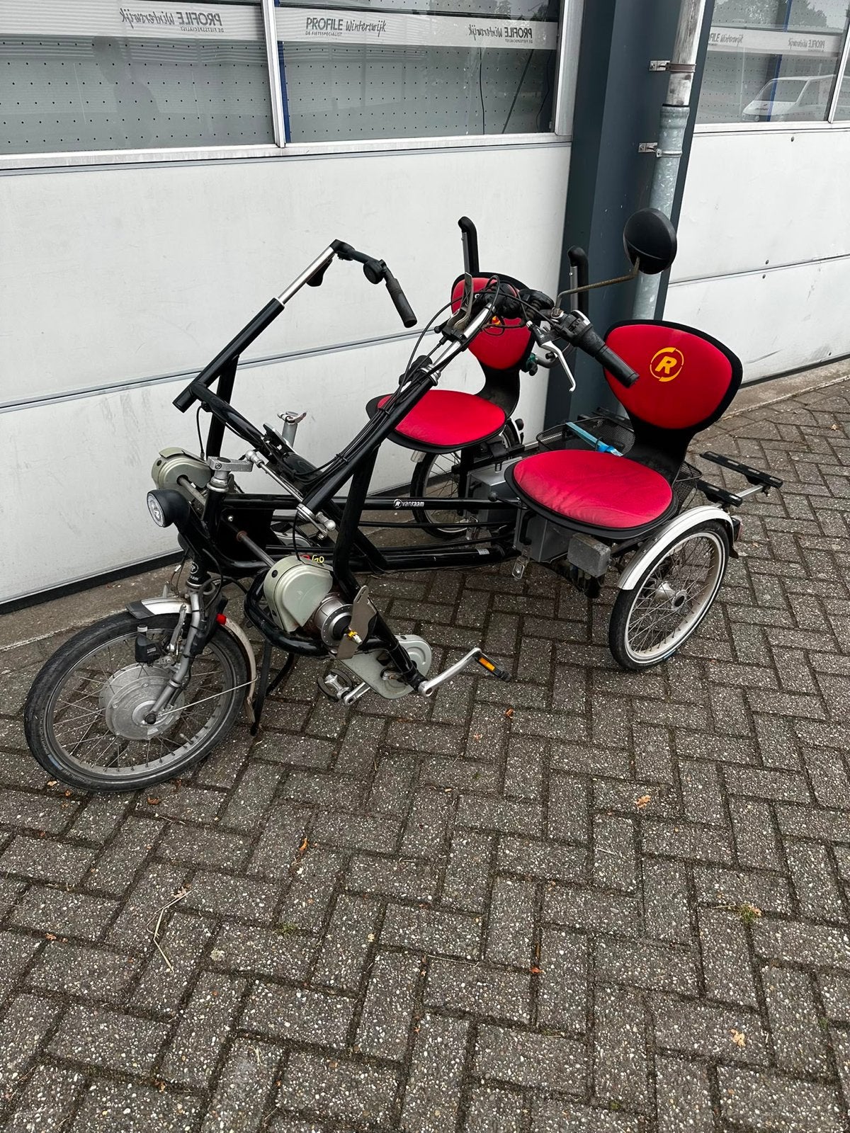 Tandemfiets met 3 wielen - Ideaal voor duo's, Fietsen en Brommers, Fietsen | Driewielfietsen, Ophalen, Gebruikt