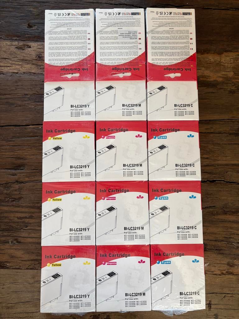 BI-LC3219 Inktcartridges (Geel, Magenta, Cyaan) - 12 stuks, Ophalen of Verzenden, Nieuw, Cartridge