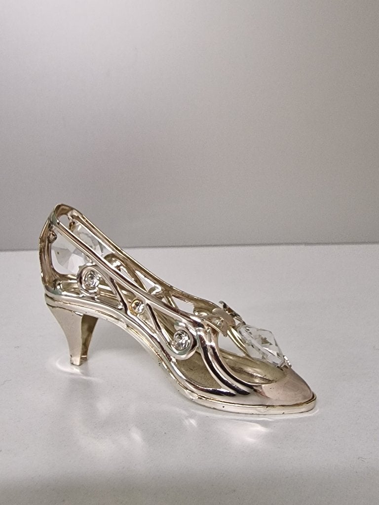 Miniatuur Kristallen High Heel Schoentje Zilver, Verzamelen, Ophalen of Verzenden, Zo goed als nieuw, Dier