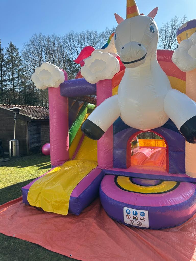 Springkussen Unicorn €75,-, Ophalen, Zo goed als nieuw, Overige