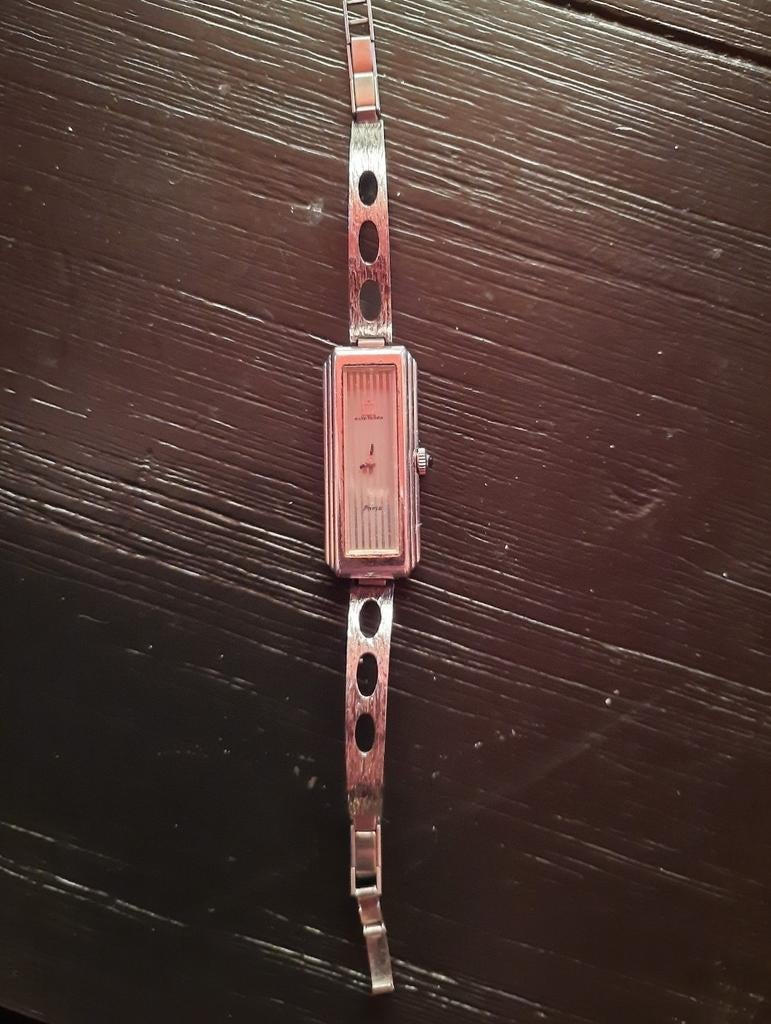 Vintage dameshorloge Michel Herbelin Paris, Sieraden, Tassen en Uiterlijk, Horloges | Dames, Ophalen, Staal, Overige merken
