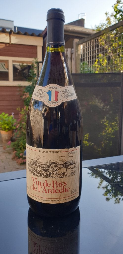 Vin de Pays de l'Ardèche 1990 Magnum, Frankrijk, Nieuw, Ophalen of Verzenden, Rode wijn
