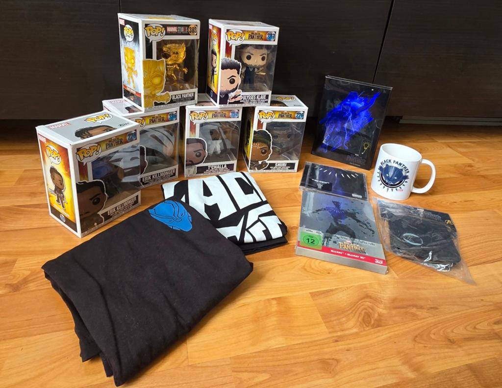 Black Panther steelbook blu-ray 3D Funko, Mok, T-shirt, etc, Ophalen, Nieuw, Overige typen