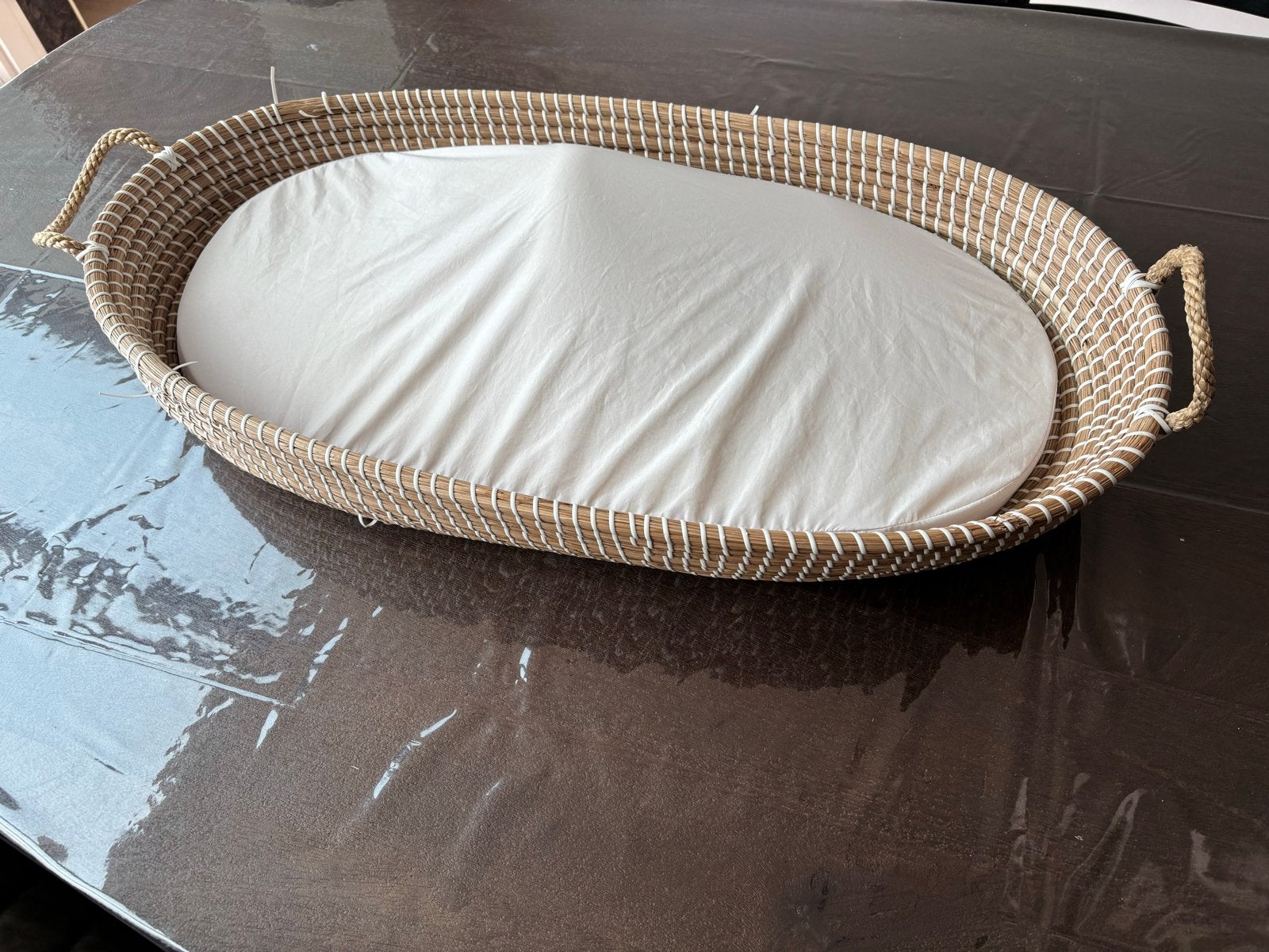 Mozesmand met matrasje - 79x42x11 cm, Ophalen, Gebruikt, Wieg