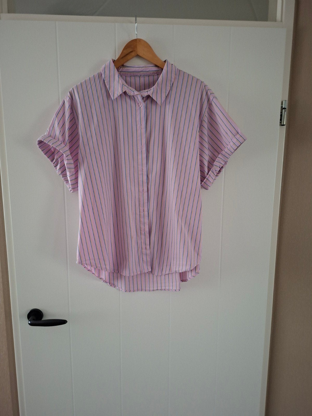 rose gestreepte blouse mt xl, Ophalen of Verzenden, Gedragen, Maat 46/48 (XL) of groter, Roze