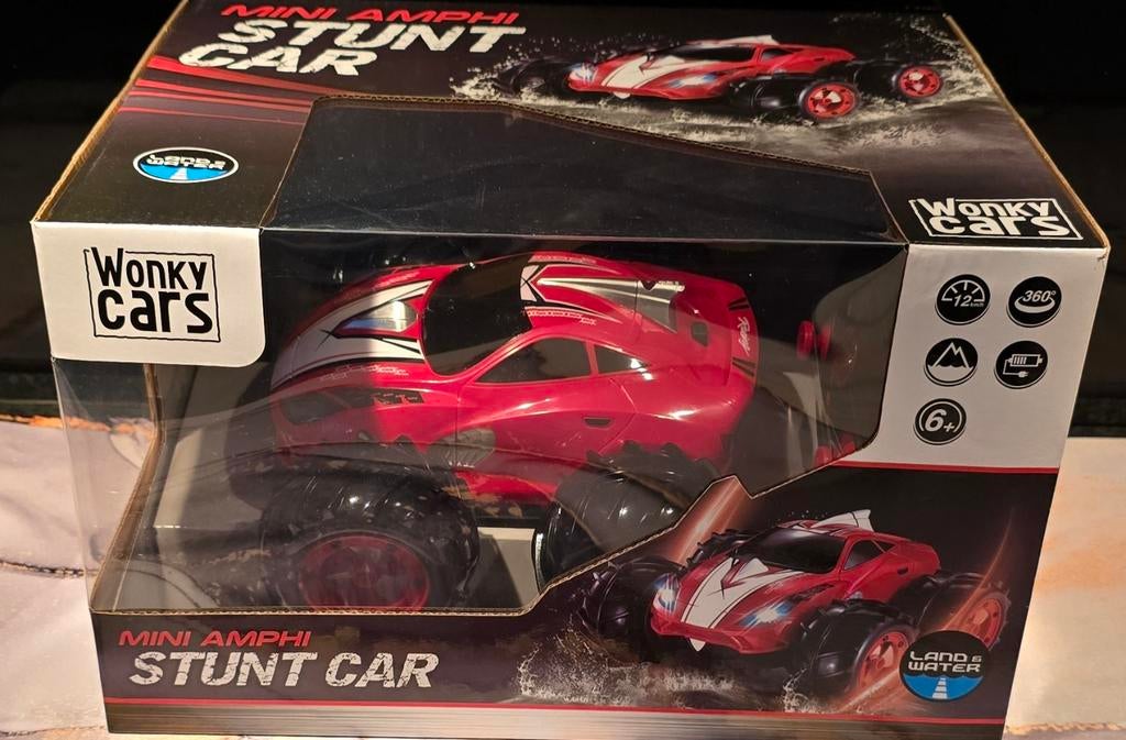 Wonky Cars Mini Amphi Stunt Car Afstandbestuurbaar, Hobby en Vrije tijd, Modelbouw | Radiografisch | Auto's, Ophalen of Verzenden