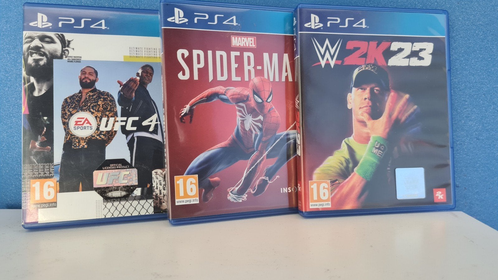 3 ps4 spellen: Apart kan ook ufc 4, spider-man, wwe 2k23, Spelcomputers en Games, Games | Sony PlayStation 4, Ophalen of Verzenden