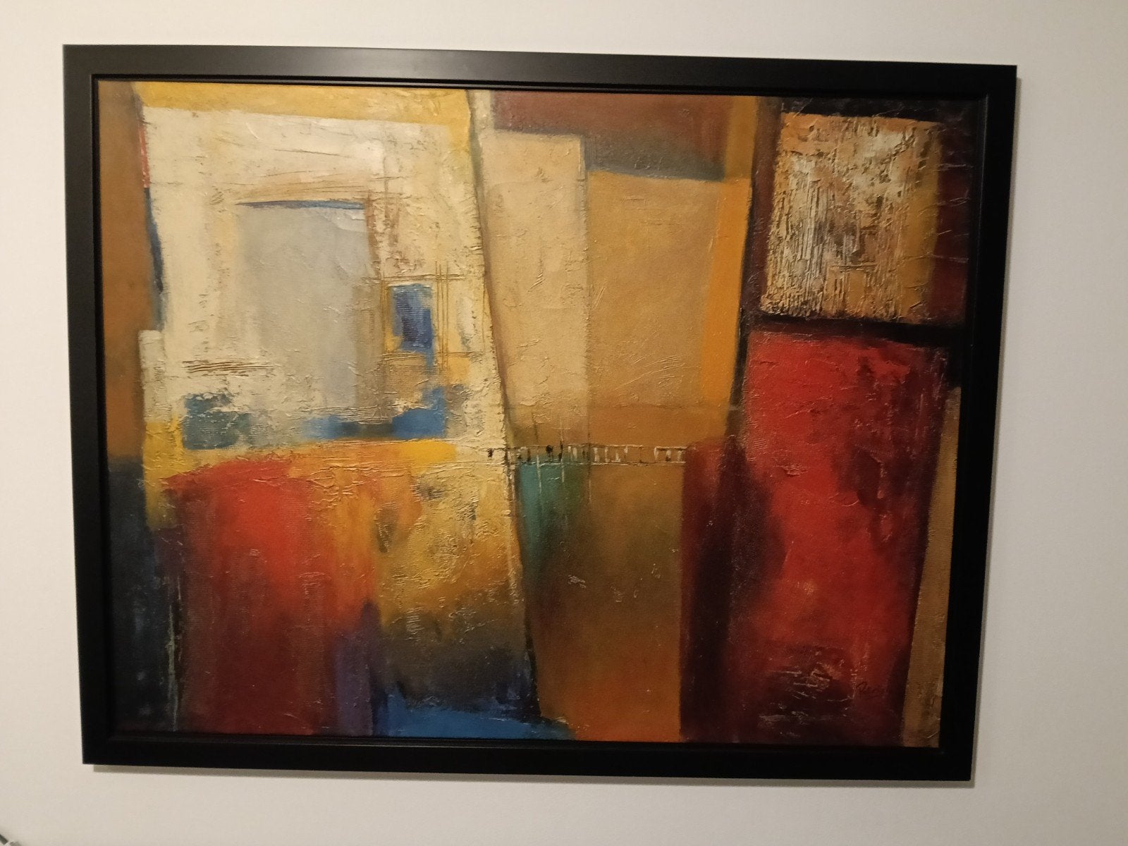 Vintage Patrizio schilderij - Abstracte kunst jaren 90, Antiek en Kunst, Kunst | Schilderijen | Abstract, Ophalen