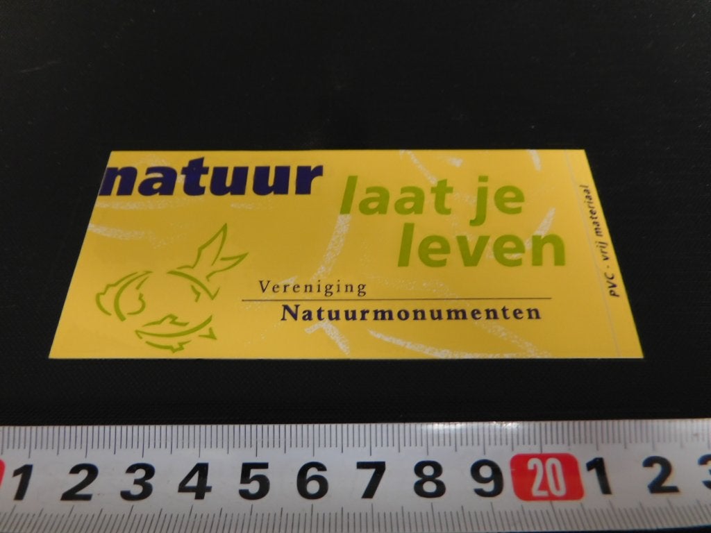 sticker Natuur laat je leven vereniging Natuurmonumenten, Verzamelen, Ophalen, Zo goed als nieuw