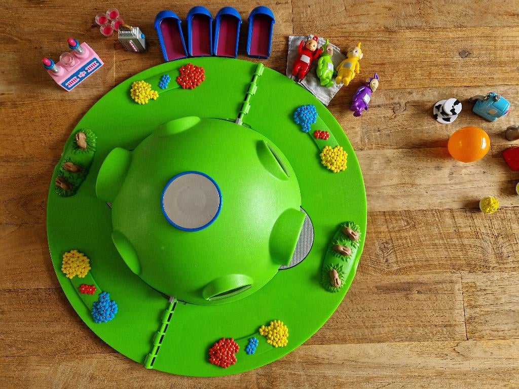 Teletubbies Home Hill Playset Compleet +EXTRA items zeldzaam, Ophalen of Verzenden, Zo goed als nieuw