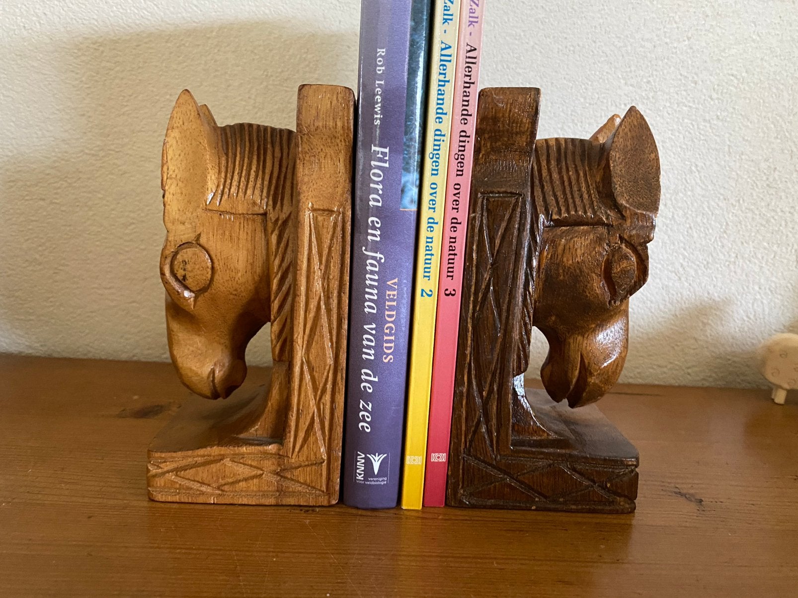 Vintage handgemaakte boekensteunen paardjes, Ophalen of Verzenden, Huis en Inrichting