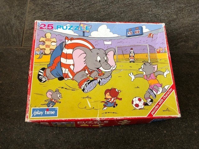 Puzzel Tom en Jerry 25 stukjes, Ophalen of Verzenden, 10 tot 50 stukjes, Gebruikt, 4 tot 6 jaar