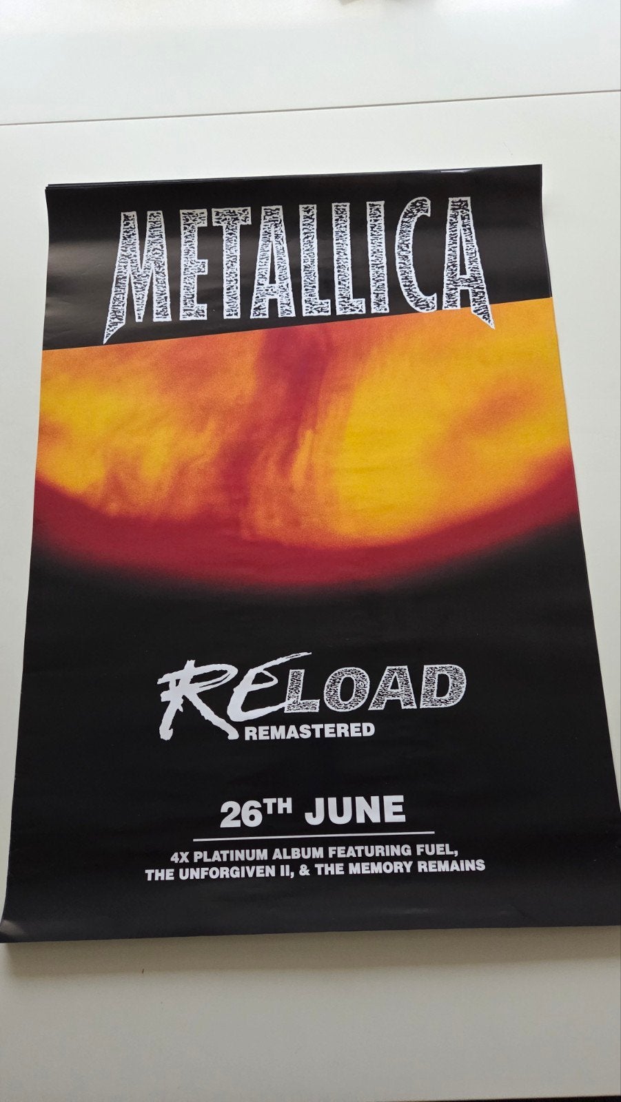Metallica Reload Remastered Poster - 26th June, Verzamelen, Posters, Verzenden, Nieuw, Rechthoekig Staand, Muziek