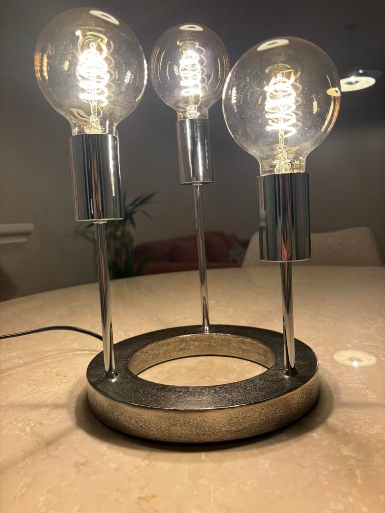 Fischer & Honsel designtafellamp met Eglo lampen, Huis en Inrichting, Lampen | Tafellampen, Ophalen of Verzenden, Zo goed als nieuw