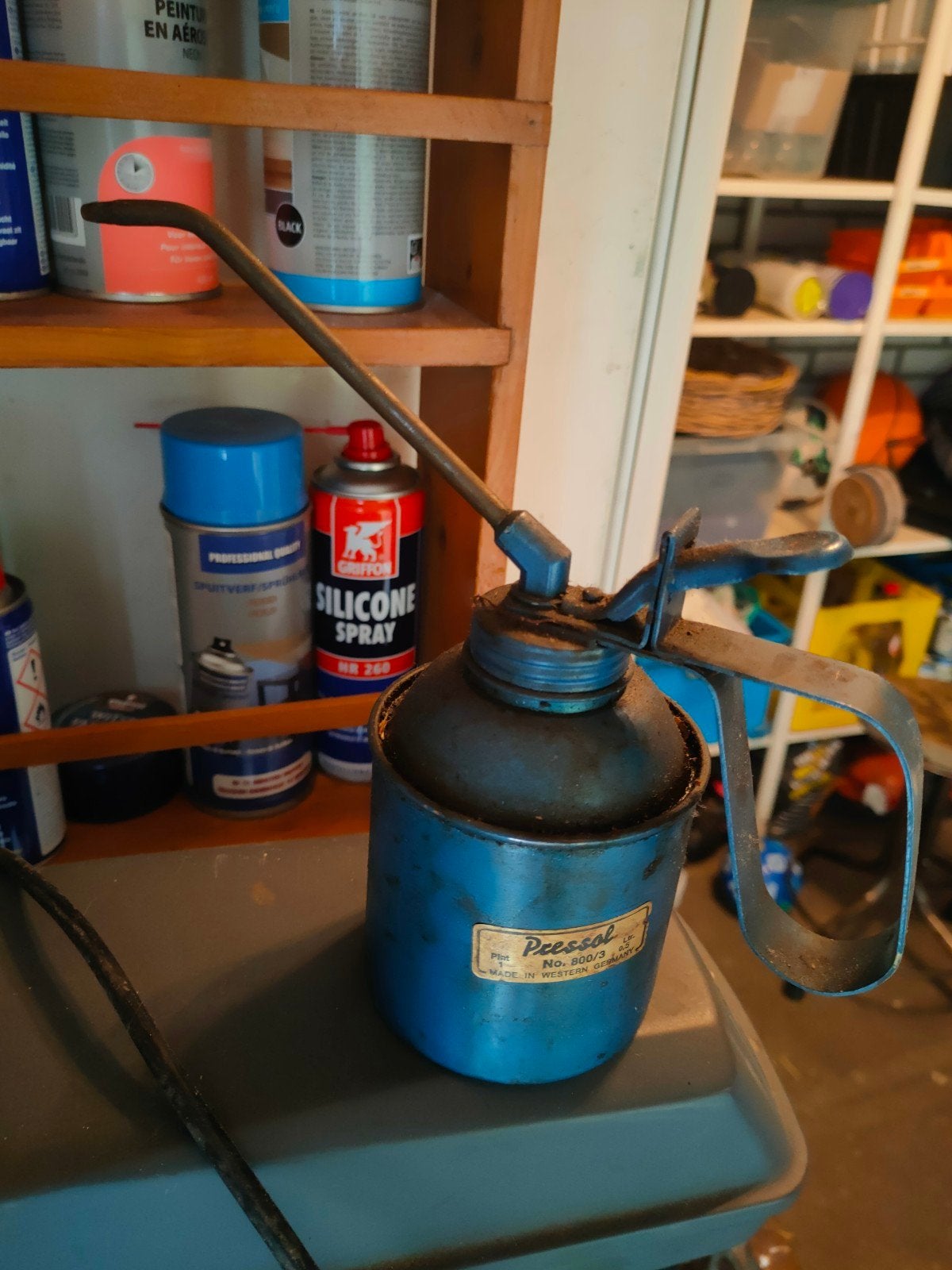 Vintage Pressol Oliekan - Made in Western Germany, Antiek en Kunst, Antiek | Gereedschap en Instrumenten, Ophalen of Verzenden