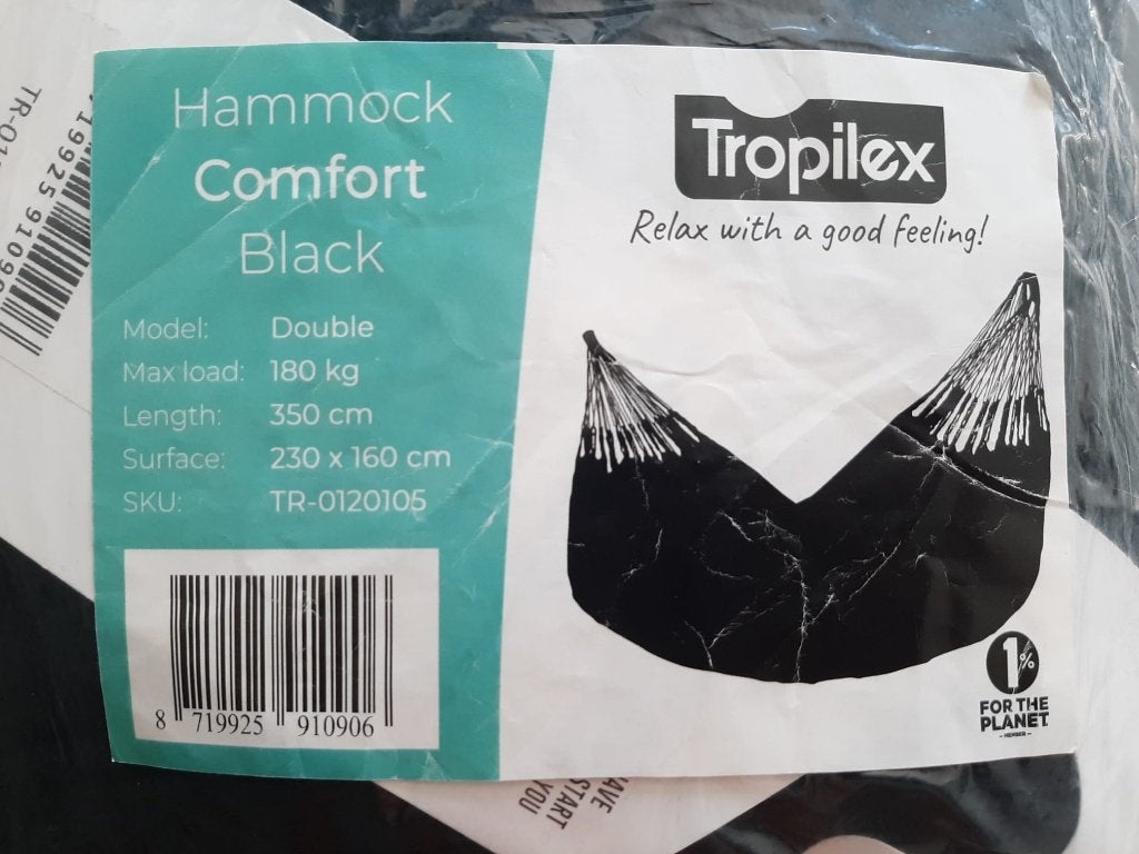 Nieuwe Tropilex Hangmat: 2 p. incl. kussen en haken, Opvouwbaar, Meerpersoons, Nieuw, Ophalen of Verzenden