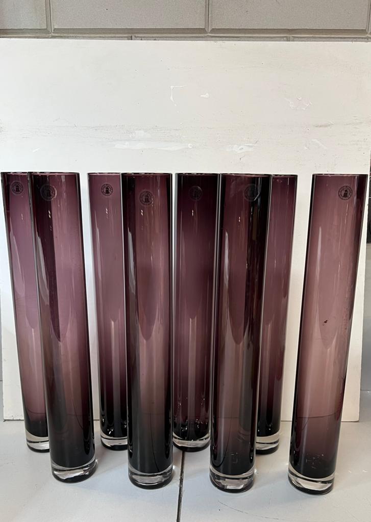 Hoge cilinder vazen, paars, nieuw, 8 stuks, glas, Huis en Inrichting, Woonaccessoires | Vazen, Overige kleuren, Nieuw, Ophalen of Verzenden