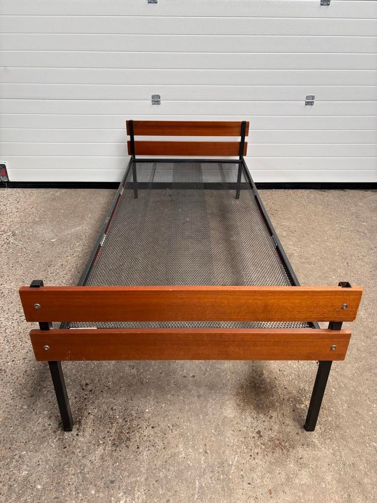 Vintage Dico eenpersoonsbed teakhout, Ophalen, Gebruikt, 90 cm, Eenpersoons